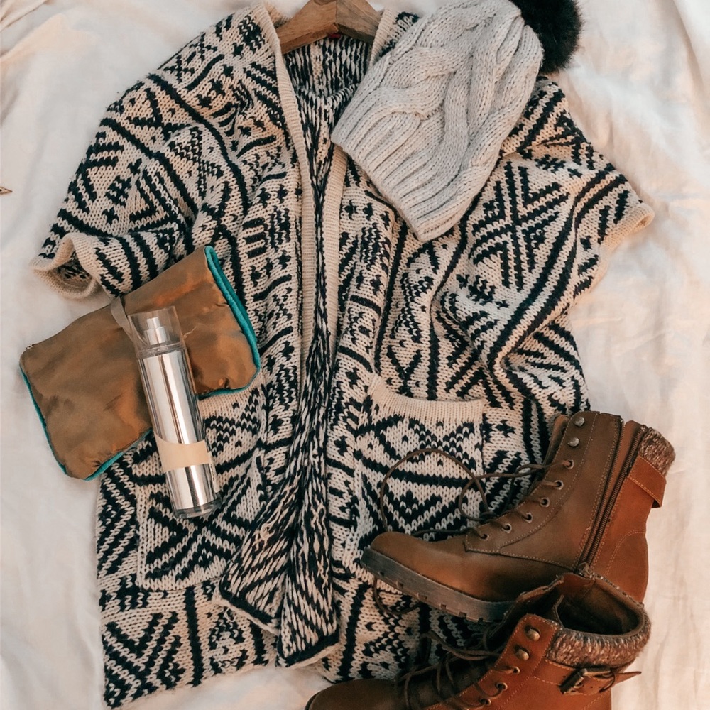 Tribal sweater shawl